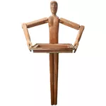 Escultura de parede “Boneco com bandeja” - 164 x 86