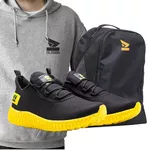 Kit Tênis Spyder Amarelo + Moletom Cinza + Mochila