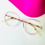 Óculos de Grau - Armação Transparente Rose Acetato