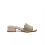 Tamanco em Couro Legítimo Off White - 6296