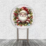 Painel De Festa Redondo Papai Noel Natal Fofo