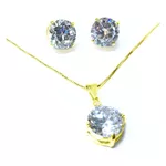 Brinco Ponto De Luz Grande 12 Mm Semijoia Banho De Ouro 18k Zircônia