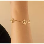 Pulseira Rosa Vazado By Kumbayá Joias