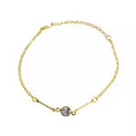 Pulseira Ponto De Luz e Palito Banhado a Ouro 18k