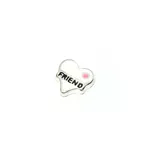 Pingente Coração Friend Memories Prata 925 Esmaltado Cápsula