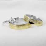 Aliança de Casamento em Ouro 5mm interno prata Forever - Combo