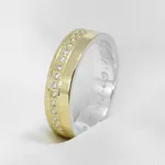Aliança de Casamento em Ouro 5mm interno prata Forever - Combo