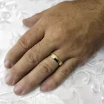 Aliança de Casamento em Ouro 5mm interno prata Forever - Combo
