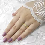 Aliança de Casamento em Ouro 5mm interno prata Forever - Combo