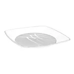 Prato Plástico Prafesta Quadrado Cristal 16cm c/30x10 und