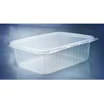 Pote Plástico PP Retangular Prafesta com Tampa 1000ml c/06x24 und