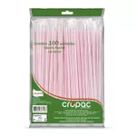 Canudo Biodegradável Cropac 5,8mm Flexível Sachê 200x5,8mm c/30x100 und