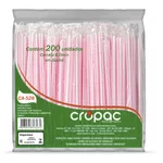 Canudo Biodegradável Cropac 8mm Sachê 205x8mm c/06x200 und