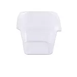 Pote Plástico PP Quadrado Prafesta com Tampa 250ml c/12x20 und
