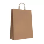 Sacola Papel Kraft Natural Zagarollo 24x10,5x33CM C/100