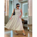 Vestido Karina Cinza