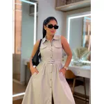 Vestido Karina Cinza