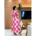 Vestido Mila Nude E Fucsia 