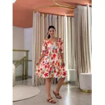 Vestido Marina Floral Off White Floral