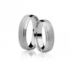 Par De Aliança Prata 925 Fosca Sentimentos 6mm