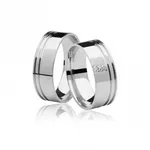 Par De Aliança Prata 925 Aurora 7mm