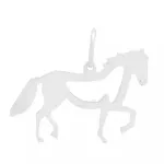Pingente De Prata 925 Cavalo Vazado