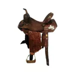 SELA FORMA PROTEC HORSE COURO CAFE - BORDADO FLOR/ABA RECORTADA