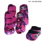 Kit Completo Boots Horse - Boleteira Dianteira/Traseira e cloche - Estampa A07/Rosa