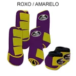 Kit Completo Boots Horse - Boleteira Dianteira/Traseira e cloche - ROXO/AMARELO