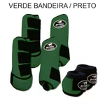 Kit Completo Boots Horse - Boleteira Dianteira/Traseira e cloche - VERDE BANDEIRA/PRETO