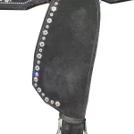 Sela Forma Protec Horse Neoprene Preto - Flor de Strass Com Tachas