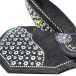 Sela Forma Protec Horse Neoprene Preto - Flor de Strass Com Tachas