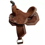 SELA FORMA PROTEC HORSE NEOPRENE MARROM - TENTO BRANCO/STRASS FURTA COR/ABA RECORTADA