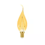 LÂMPADA LED ÂMBAR FILAMENTO VINTAGE VELA BICO TORCIDO B35 E-14 3W 2200W 220V 8651 TASCHIBRA