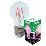 LÂMPADA LED BOLINHA FILAMENTO COLOR G45 ROSA BIVOLT TASCHIBRA