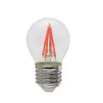 LÂMPADA LED BOLINHA FILAMENTO COLOR G45 ROSA BIVOLT TASCHIBRA