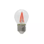 LÂMPADA LED BOLINHA FILAMENTO COLOR G45 VERMELHO BIVOLT TASCHIBRA