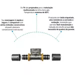 TE SAÍDA ROSCA FÊMEA PARA GÁS 16MM 1/2" GSH1612A ASTRA