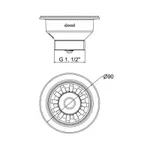 VÁLVULA COZINHA INOX POLIDO STD 3.1/2" 01732404 DOCOL