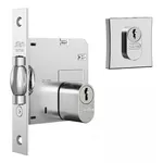FECHADURA PIVOTANTE ROLETE ROSETA QUADRADA CROMADA 10892 STAM