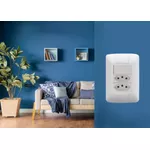 CONJUNTO ARIA INTERRUPTOR SIMPLES + 2 TOMADA 2P+T 10A 250V 57241/087 TRAMONTINA