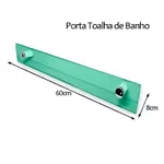 KIT BANHEIRO RETO DE VIDRO KR VERDE-TV 668 VMEX
