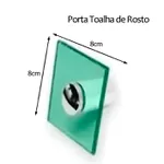 KIT BANHEIRO RETO DE VIDRO KR VERDE-TV 668 VMEX