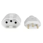PLUG MACHO + FÊMEA PADRÃO 2P+T 10A 250V CINZA 1918 FAME