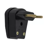 PLUG MACHO PADRÃO 90º 2P 10A 250V PRETO 1461 FAME