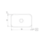 CUBA INOX Nº2 AÇO 430 3.1/2" 56X34X14CM 94085/556 TRAMONTINA