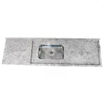 PIA COM CUBA INOX VENTURINI MAX 1,80X57 BRANCO PORTINARI 50111026