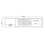 PIA COM CUBA INOX VENTURINI MAX 1,80X57 BRANCO PORTINARI 50111026