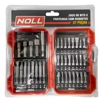 JOGO BITS PONTEIRAS COM SOQUETES ENCAIXE 1/4" 37 PEÇAS 372,0006 NOLL