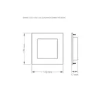 PAINEL LED QUADRADO EMBUTIR LUX 12W 4000K BIVOLT BRANCO 8283 TASCHIBRA